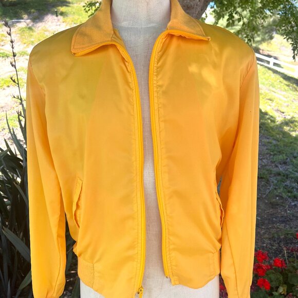 90's Briarcliff Windbreaker - Zip Up - Canary Yellow - Size Large - Unisex - Picture 4 of 11